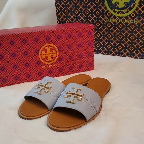 ⭐️FIRM PRICE!⭐️LAST 1! NEW WITH TAG & BOX! TORY BURCH Everly Slide Calf Leather - Picture 7 of 8
